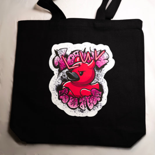 DEVIL DUCK Canvas Tote Bag